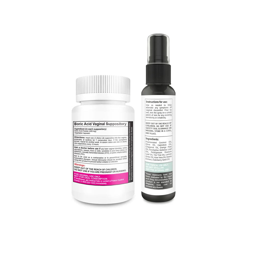 NutraBlast Boric Acid Vaginal Suppositories 600mg (30 Count) w/Intimist Essential Oils Blend Spray (2 fl oz) NutraBlast Au supplements