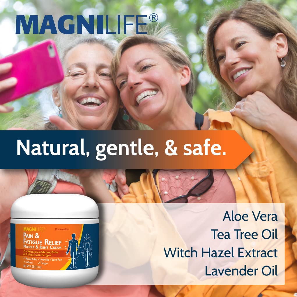 MagniLife Pain and Fatigue Relief Cream, 4 oz, Fast-Acting Relief for Fibromyalgia Symptoms, Muscle Aches & Joint Pain, Helps Relieve Soreness & Tenderness, Deep Penetrating Formula MagniLife Au supplements