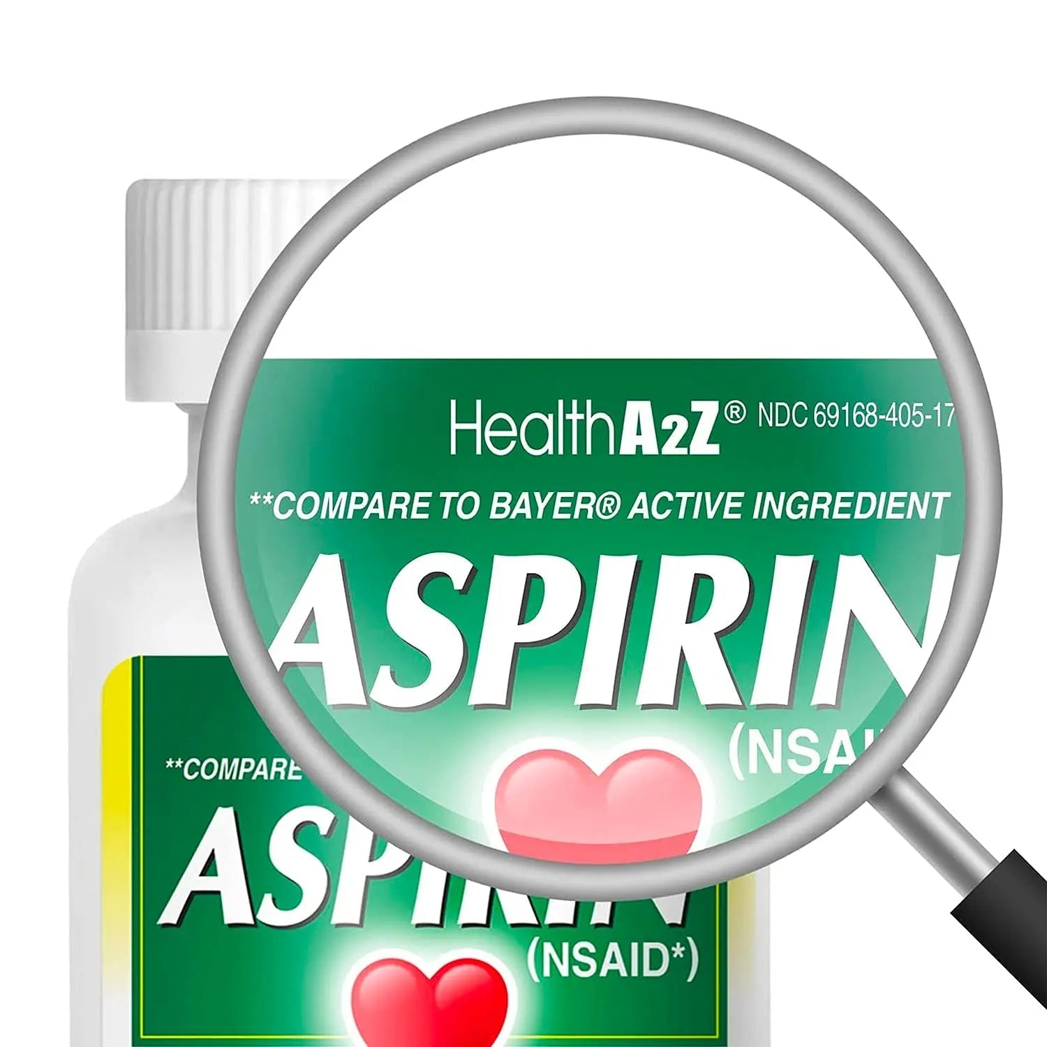 HealthA2Z® Aspirin 81 mg | Low Strength | Enteric Coated | Pain Relief | Reduces Minor Aches Muscle Pain & Cramps | Fever Reducer | Reduces Headache (365 Counts) HealthA2Z Au supplements