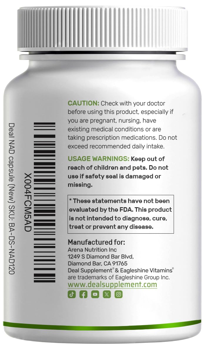 NAD+ Resveratrol Supplement 1,000mg Per Serving, 120 Veggie Capsules | 2-in-1 Extra Strength NMN Supplement Alternative | NAD Supplements for Women & Men | Non-GMO, Gluten Free DEAL SUPPLEMENT Au supplements