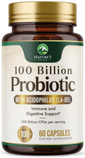 Probiotics 100 Billion CFU Per Serving - 16 Premium Probiotic Strains Prebiotics - Immune Support, Gut Health, Occasional Constipation, Gas & Bloating, Probiotics Supplement, USA Bottled, 60 Capsules Nature's Peak Au supplements