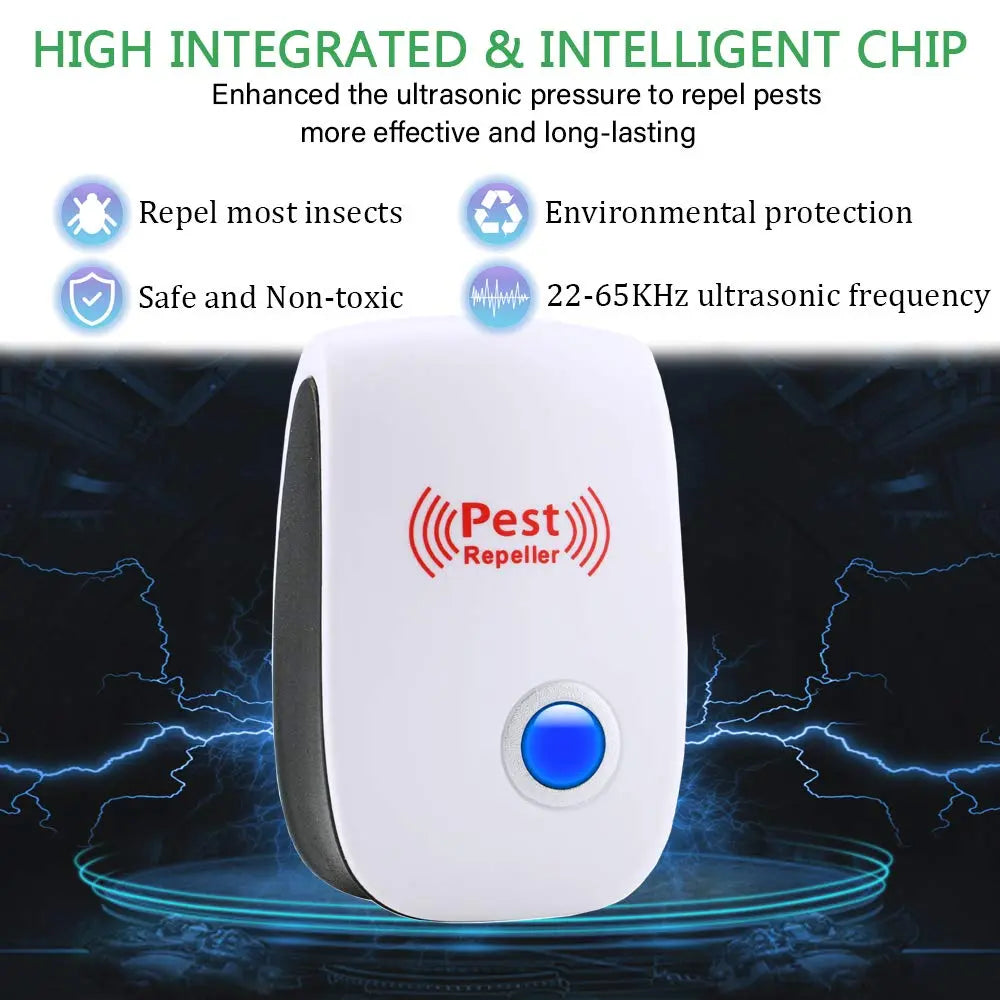 Ultrasonic Pest Repeller 6 Packs Electronic Plug in Indoor Sonic Repellent Palmandpond Au supplements