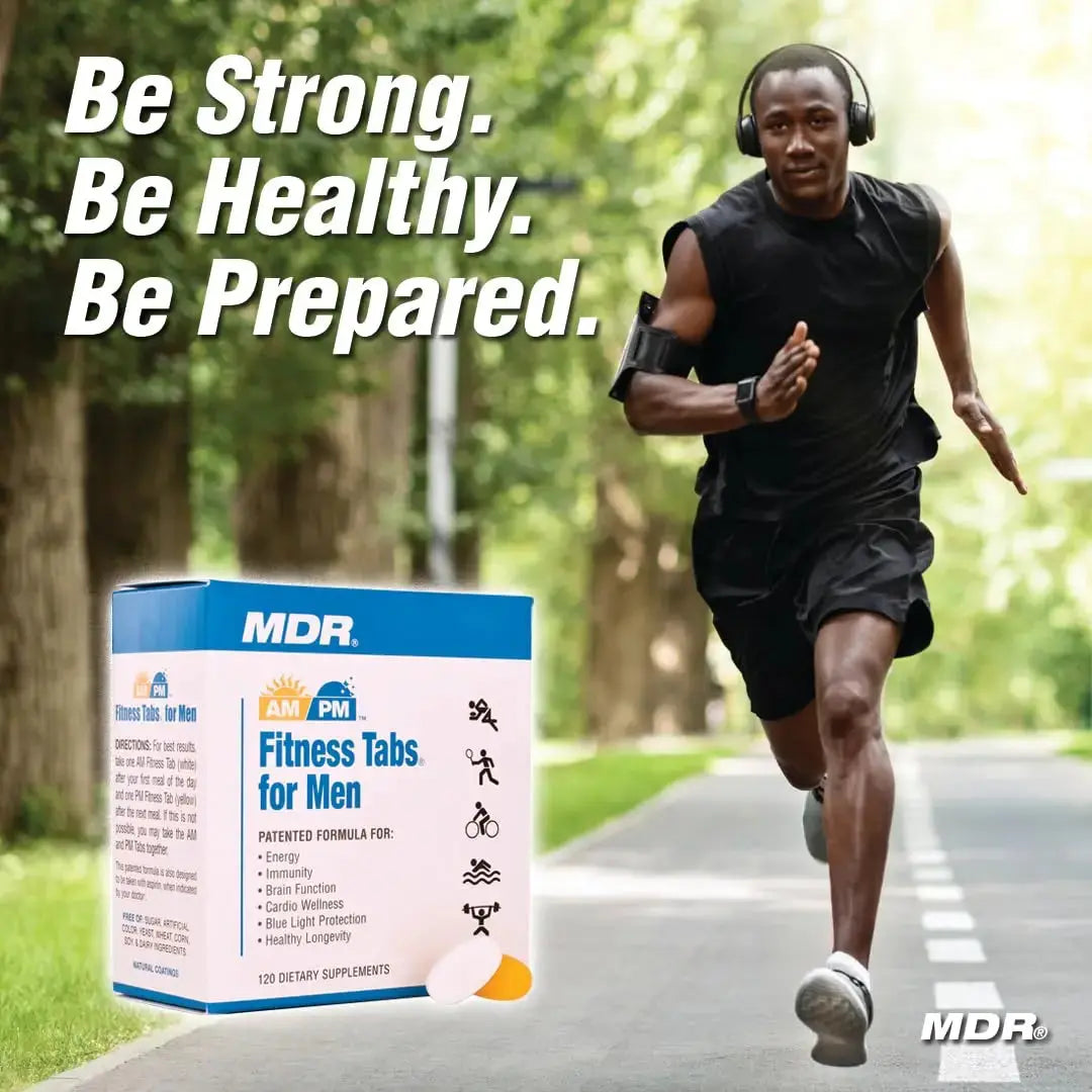 MDR Fitness Tabs Patented AM/PM Multivitamin for Men Doctor Formulated with Right Nutrients at The Right Time - Gluten Free - 2 Month Supply MDR Au supplements