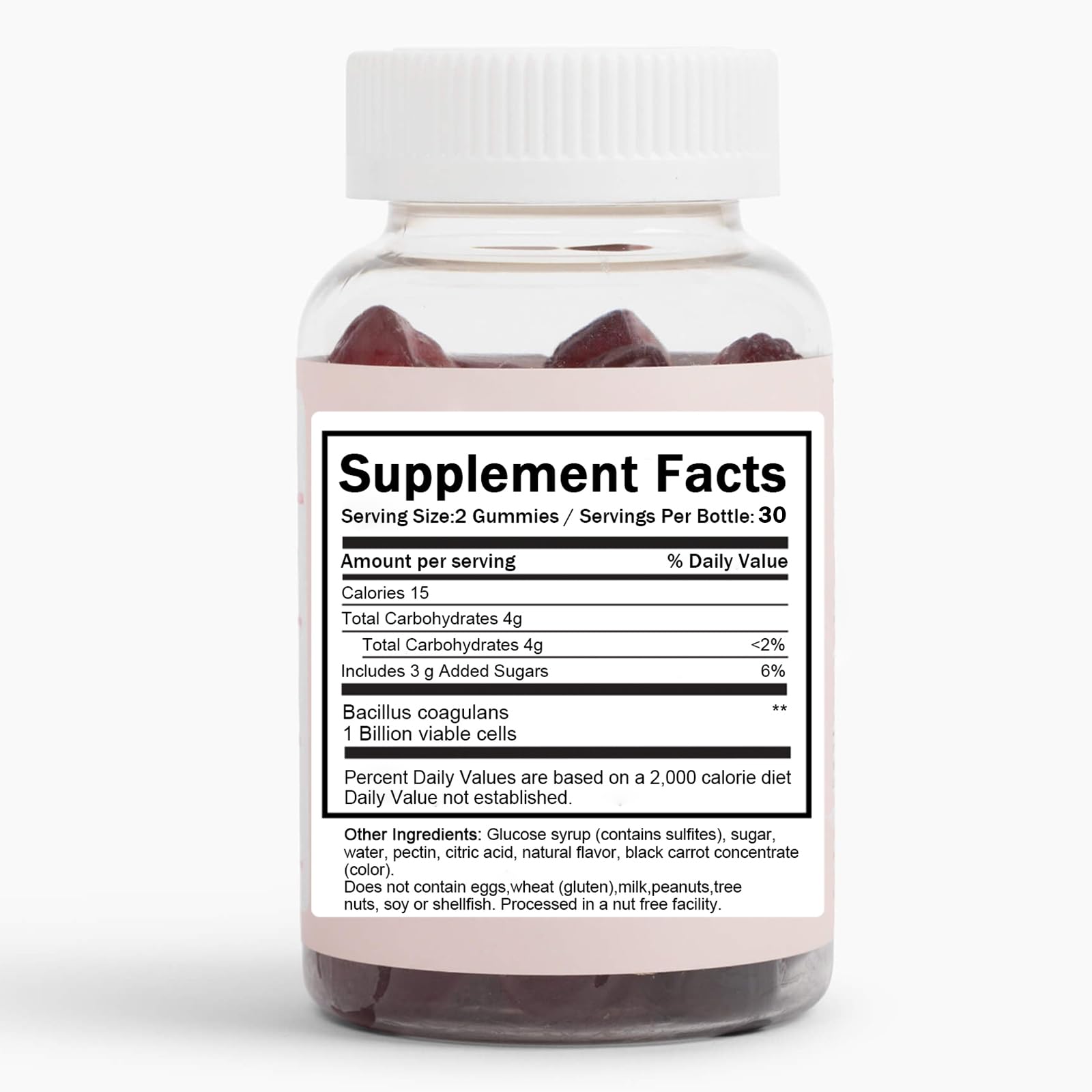 6525080 Clean Prebiotic Fiber Gummy, Clean Fiber Gummies for Men, Men Prebiotic Supplement for Digestive Gut Health, Non-GMO, 60 Gummies