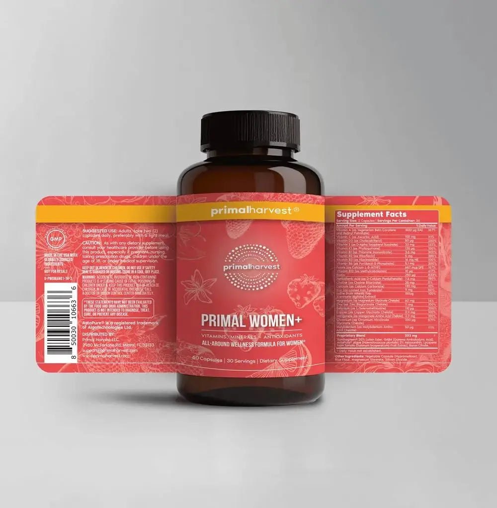 Primal Harvest Multivitamin for Women Vitamin A, Vitamin C, Vitamin D and E, Vitamin B12, B6, Biotin, Zinc Supplements Primal Harvest Au supplements
