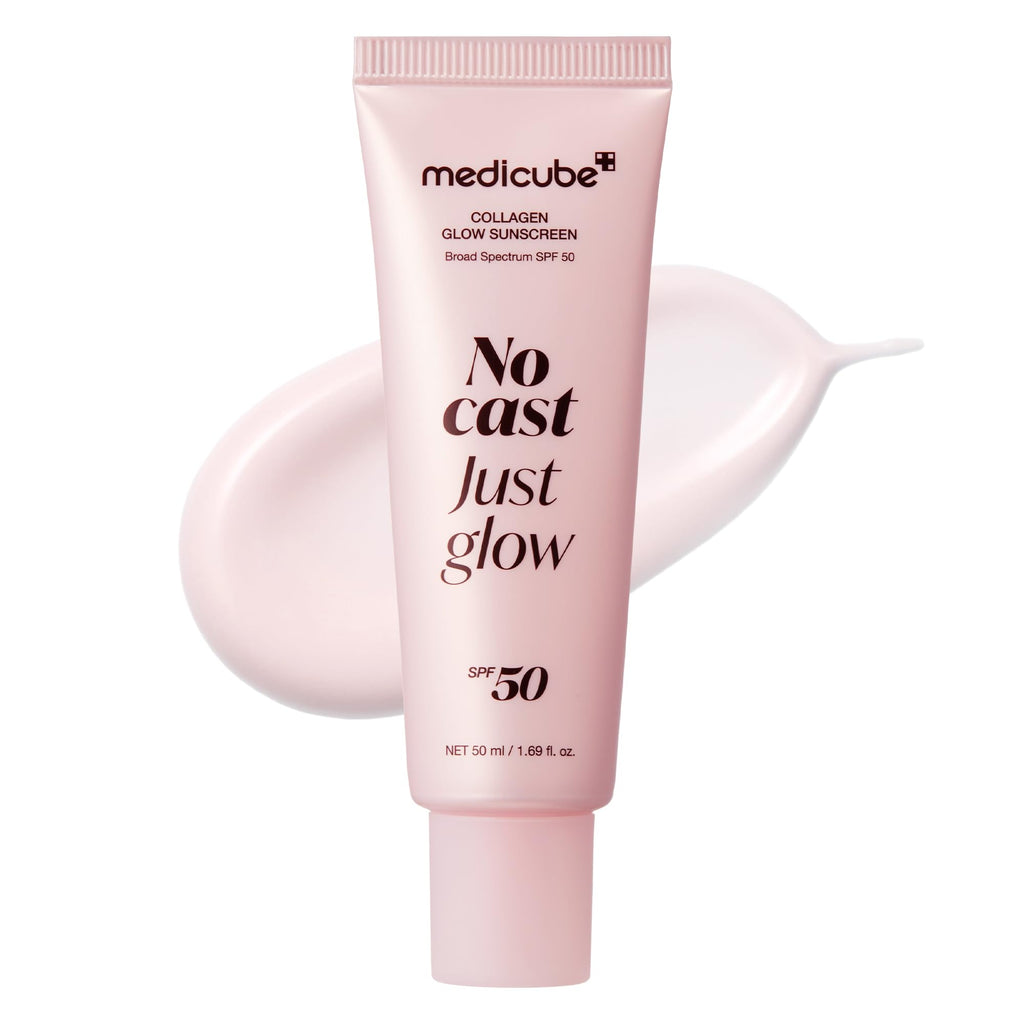 medicube No Cast Just Glow Collagen Sunscreen | SPF 50 Broad Spectrum Face Sunscreen