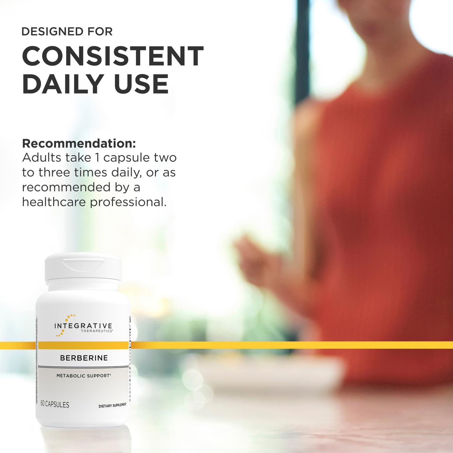 Integrative Therapeutics Berberine - Supports Metabolic Health & Cellular Energy Metabolism - Practitioner-Trusted Quality - Dairy-Free & Gluten-Free