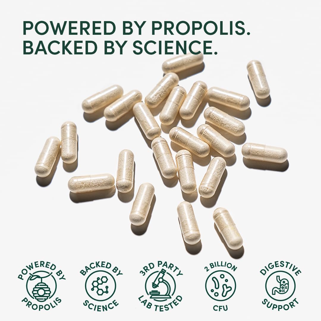 Beekeeper's Naturals Complete Gut Health, 3-in-1 Prebiotic, Postbiotic, Probiotics for Digestive Health & Bloating Relief for Women & Men