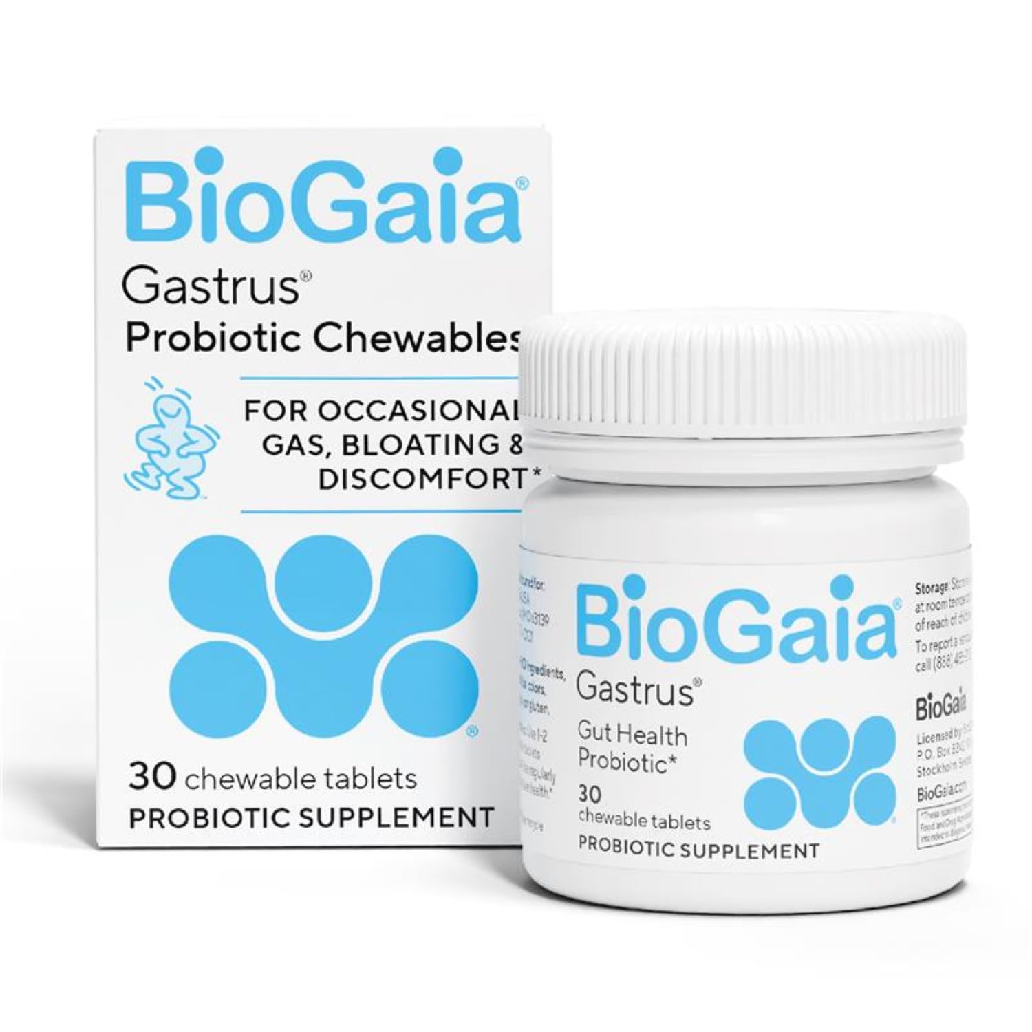 BioGaia Gastrus Gut Health Probiotic | Eases Abdominal Discomfort, Gas & Bloating | Promotes Regularity & a Healthy Gut | Contributes to a Balanced Microbiome | Backed by 30 Years of Research BioGaia Au supplements
