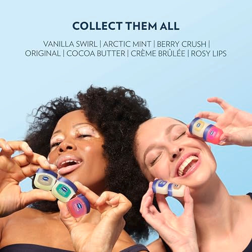 Vaseline Lip Therapy 2 Pack Original Mini For Dry, Chapped Lips Hydrating Lip Balm 0.5 oz