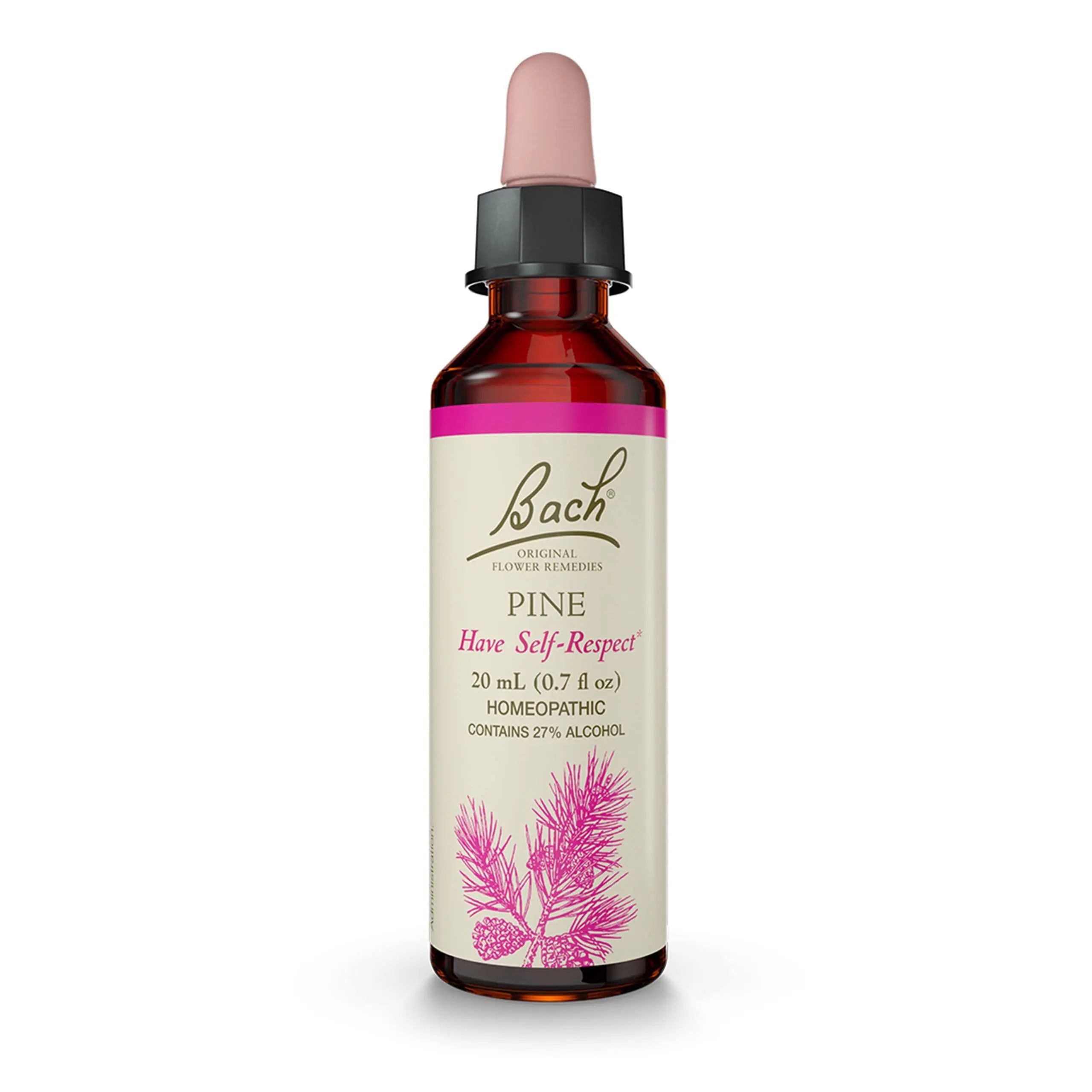 Bach Original Flower Remedies, Pine for Self Respect, Natural Homeopathic Flower Essence Bach Au supplements
