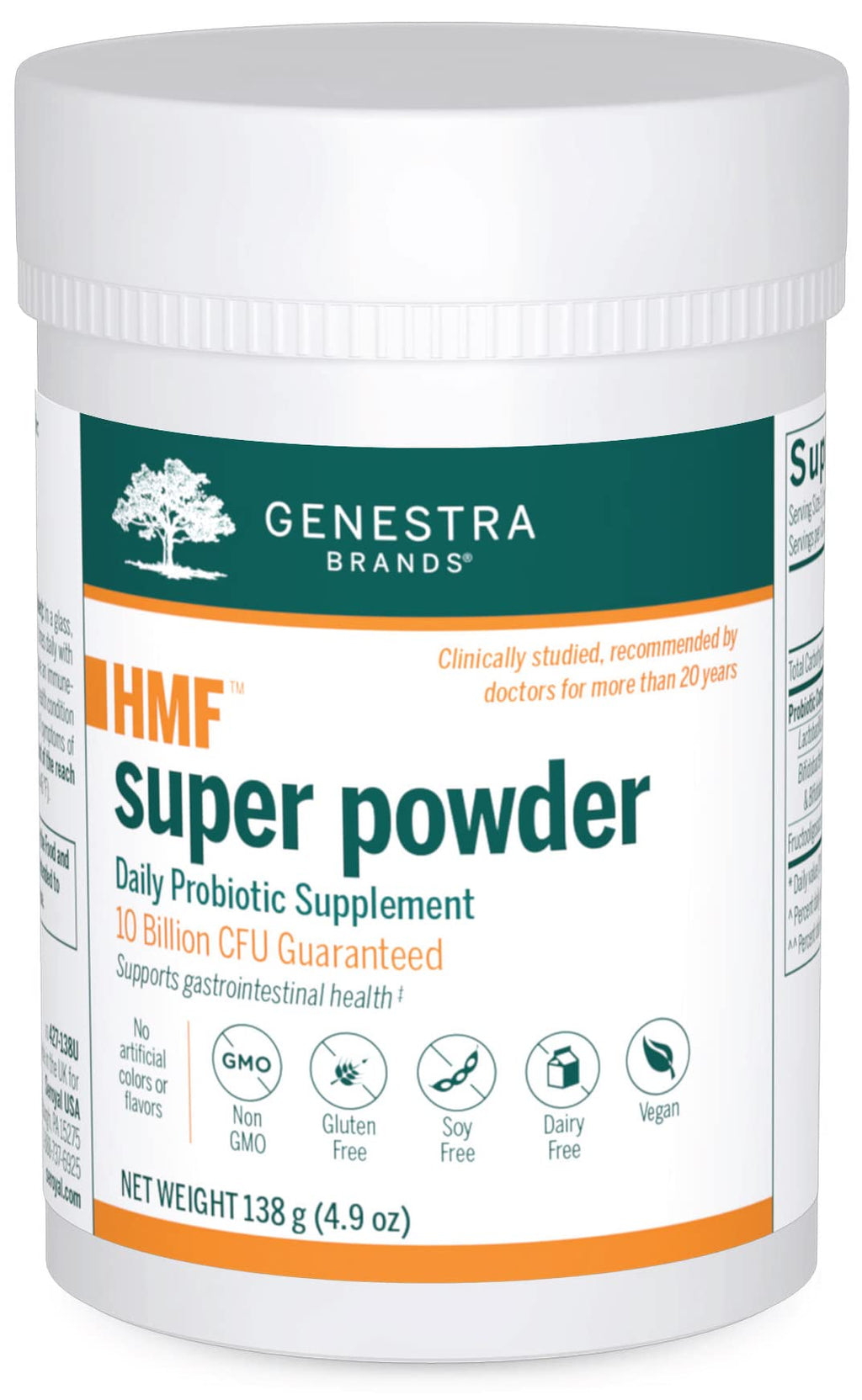 Genestra Brands HMF Super Powder | Probiotic Formula to Support Healthy Gut Flora | 4.9 Oz