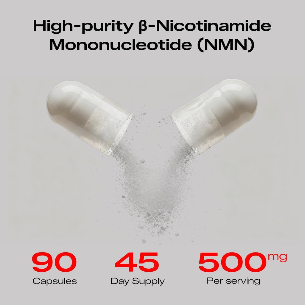 PEPAX NMN Supplement 500mg - 99% Pure NMN Supplement Capsules for Increased NAD Levels & Healthy Aging - Third Party Tested Stabilized Capsules, cGMP Certified, 90 Liposomal NMN (45 Servings) PEPAX Au supplements