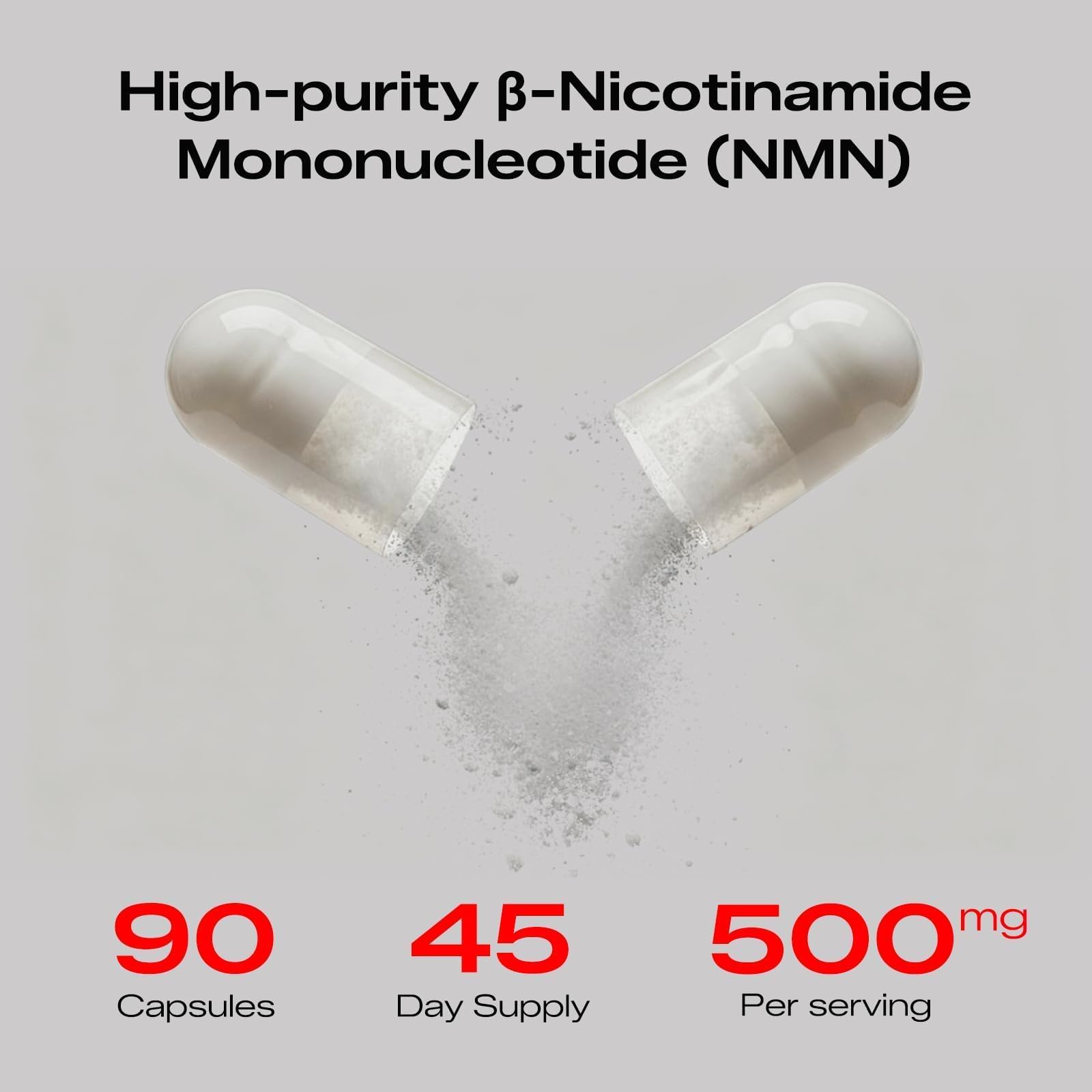 PEPAX NMN Supplement 500mg - 99% Pure NMN Supplement Capsules for Increased NAD Levels & Healthy Aging - Third Party Tested Stabilized Capsules, cGMP Certified, 90 Liposomal NMN (45 Servings) PEPAX Au supplements