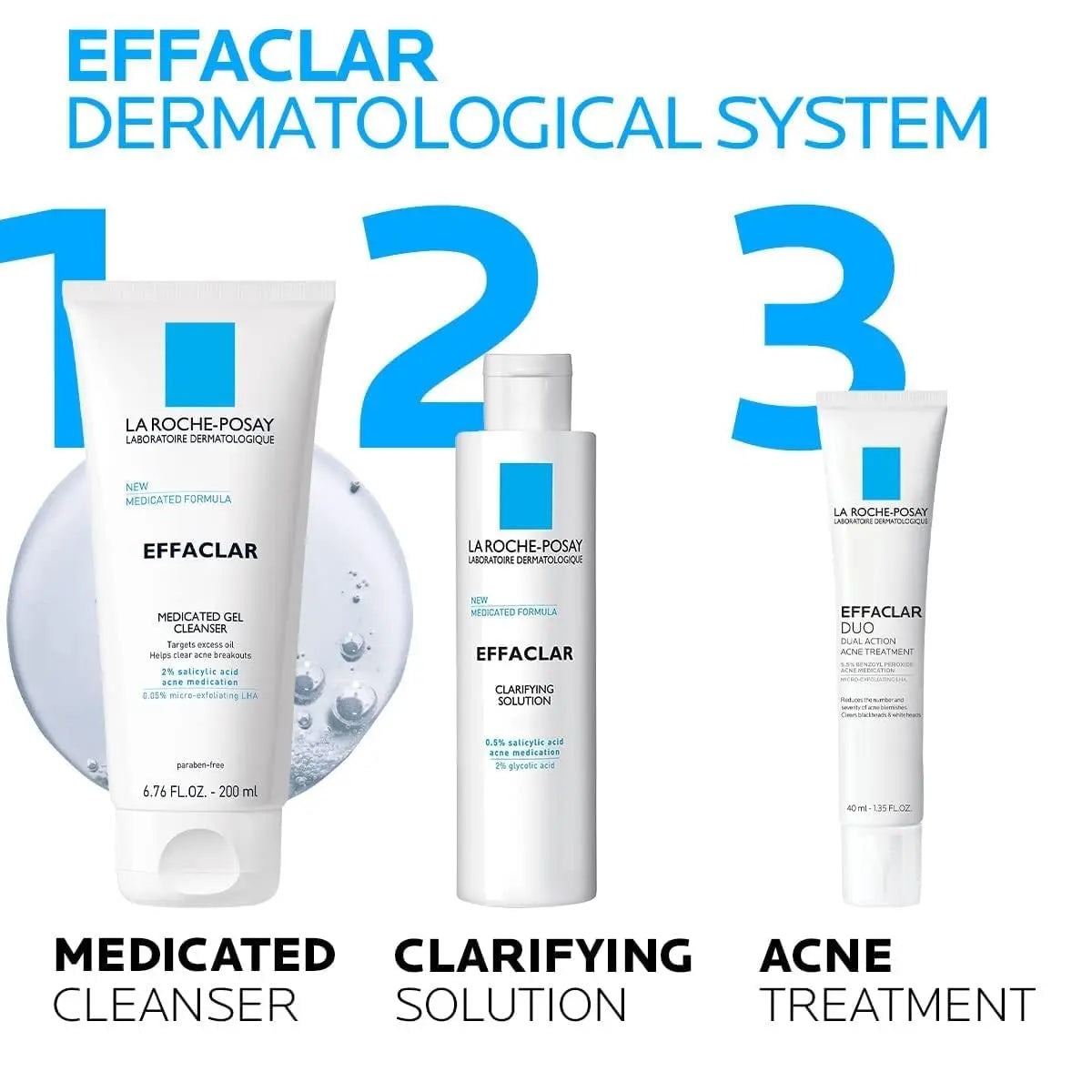 La Roche-Posay Effaclar Medicated Gel Facial Cleanser, Foaming Acne Face La Roche-Posay Au supplements