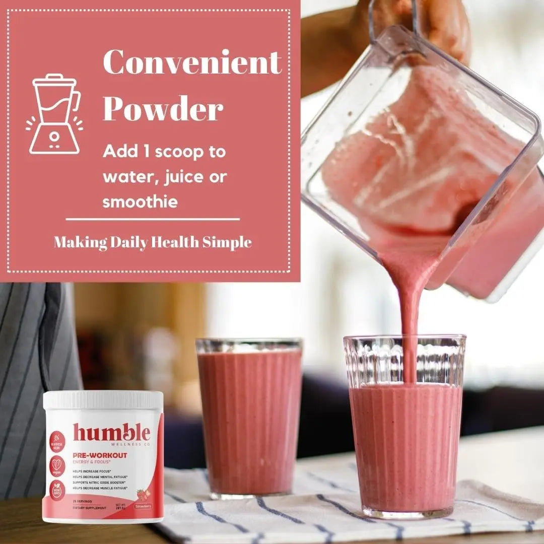 Humble Wellness Pre-Workout: Increase Focus, Decrease Mental Fatigue, Supports Nitric Humble Wellness Au supplements