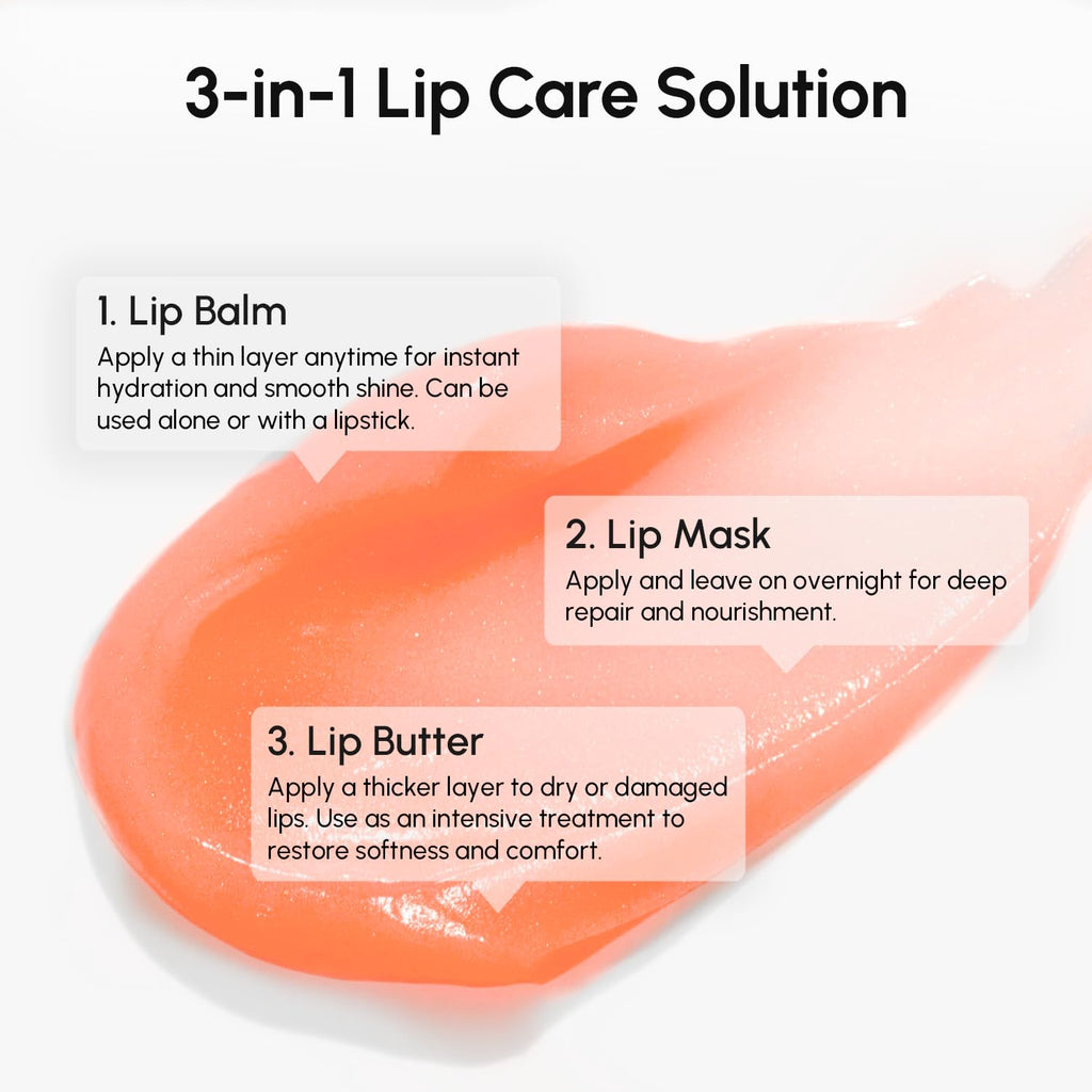 MAREE Lip Mask Overnight - Lip Moisturizer For Very Dry Lips - Hydrating Lip Butter Balm with Hyaluronic Acid & Collagen