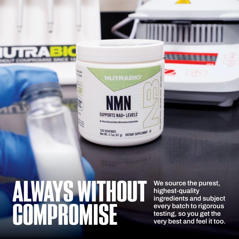 NutraBio NMN - NAD Supplement, Longevity Support, Boost NAD Levels, Increase Cellular Energy, Brain Health, Healthy Aging- 120 Servings NutraBio Au supplements