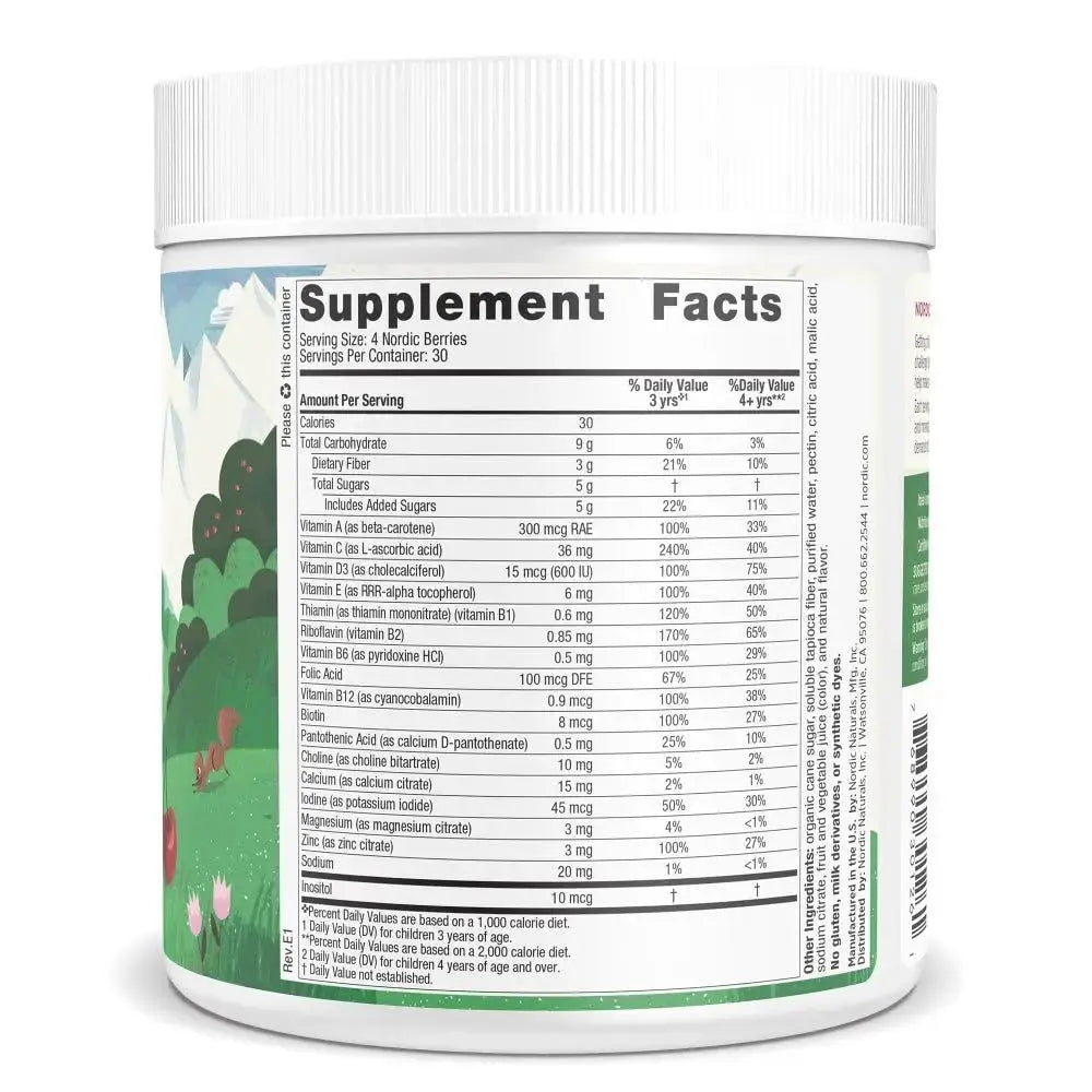 Nordic Naturals Nordic Berries, Cherry Berry - 120 Gummy Berries - Great-Tasting Multivitamin for Ages 2+ - Growth, Development, Optimal Wellness Nordic Naturals Au supplements