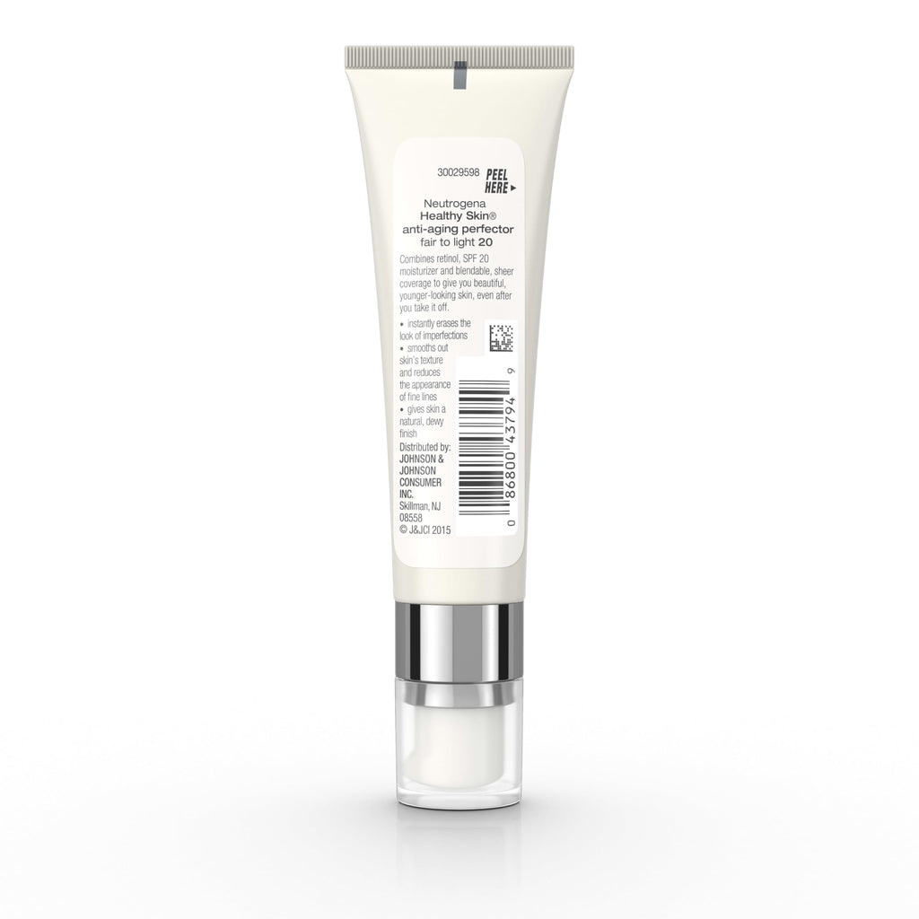 Neutrogena Retinol Treatment and Tinted Facial Moisturizer, Healthy Skin Anti-Aging Perfector with Broad Spectrum SPF 20 Sunscreen