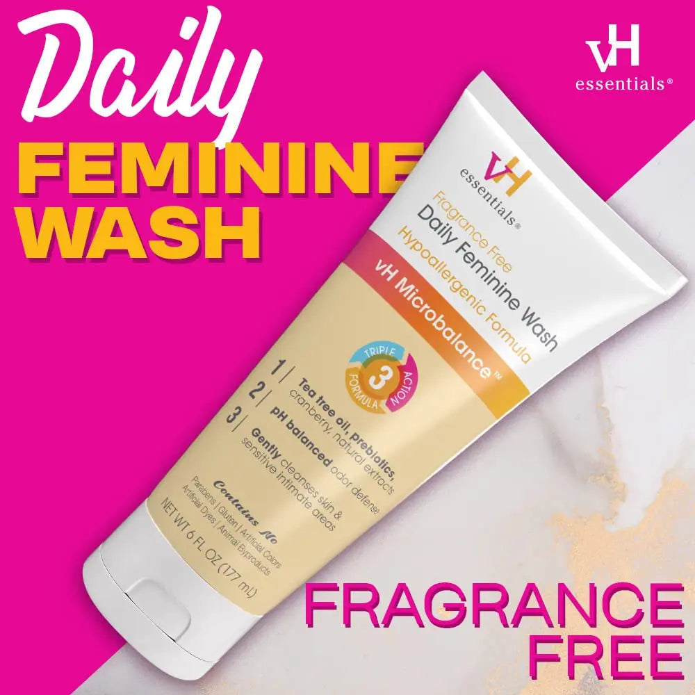vH essentials Daily Feminine Wash - Fragrance Free, Hypoallergenic with Tea Tree Oil vH essentials Au supplements