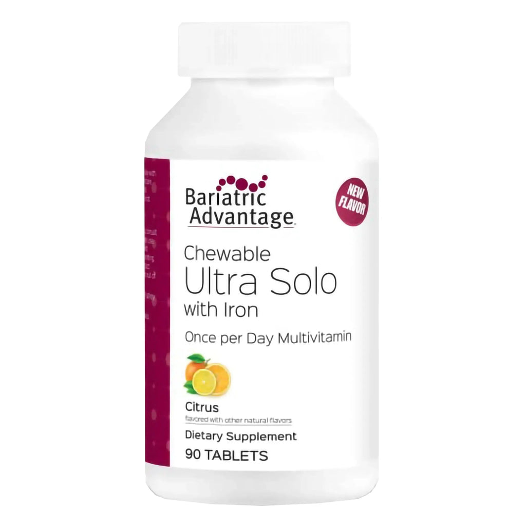 Bariatric Advantage Chewable Ultra Solo with Iron - Once-Per-Day Daily Multivitamin - for Bariatric Surgery Patients - Thiamin, Vitamin A & More Bariatric Advantage Au supplements