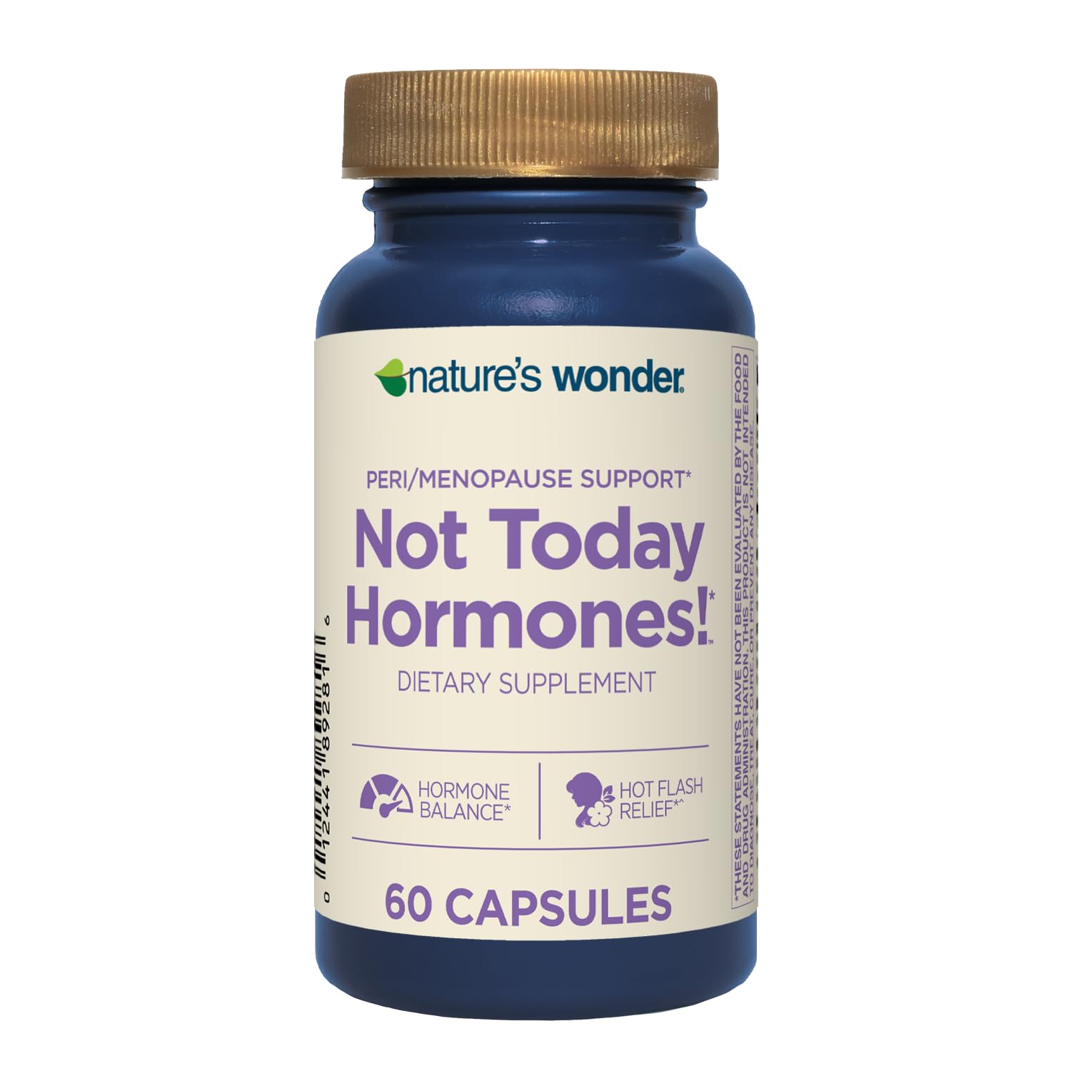 Nature's Wonder Not Today Hormones Perimenopause and Menopause Support Supplement for Women with Estro-G100, Supports Hot Flashes and Night Sweats 60 Vegetarian Capsules, 60 Day Supply Nature's Wonder Au supplements