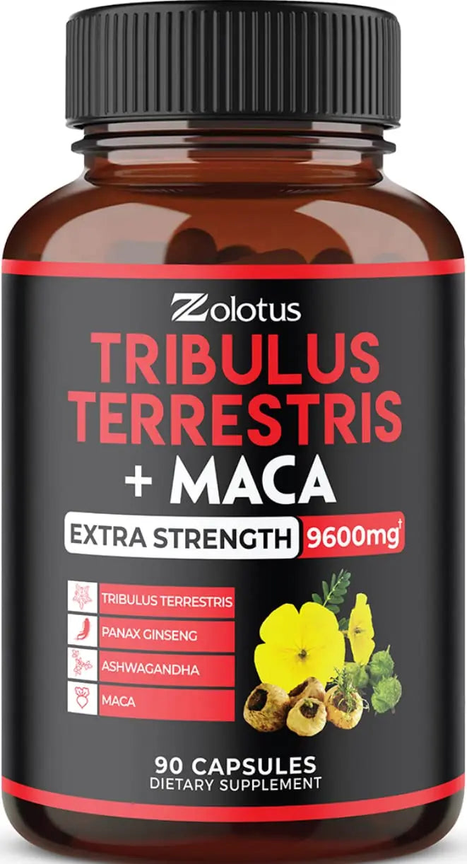 Zolotus Premium Tribulus Terrestris Capsules - 9600mg Per Serving - Combined Zolotus Au supplements