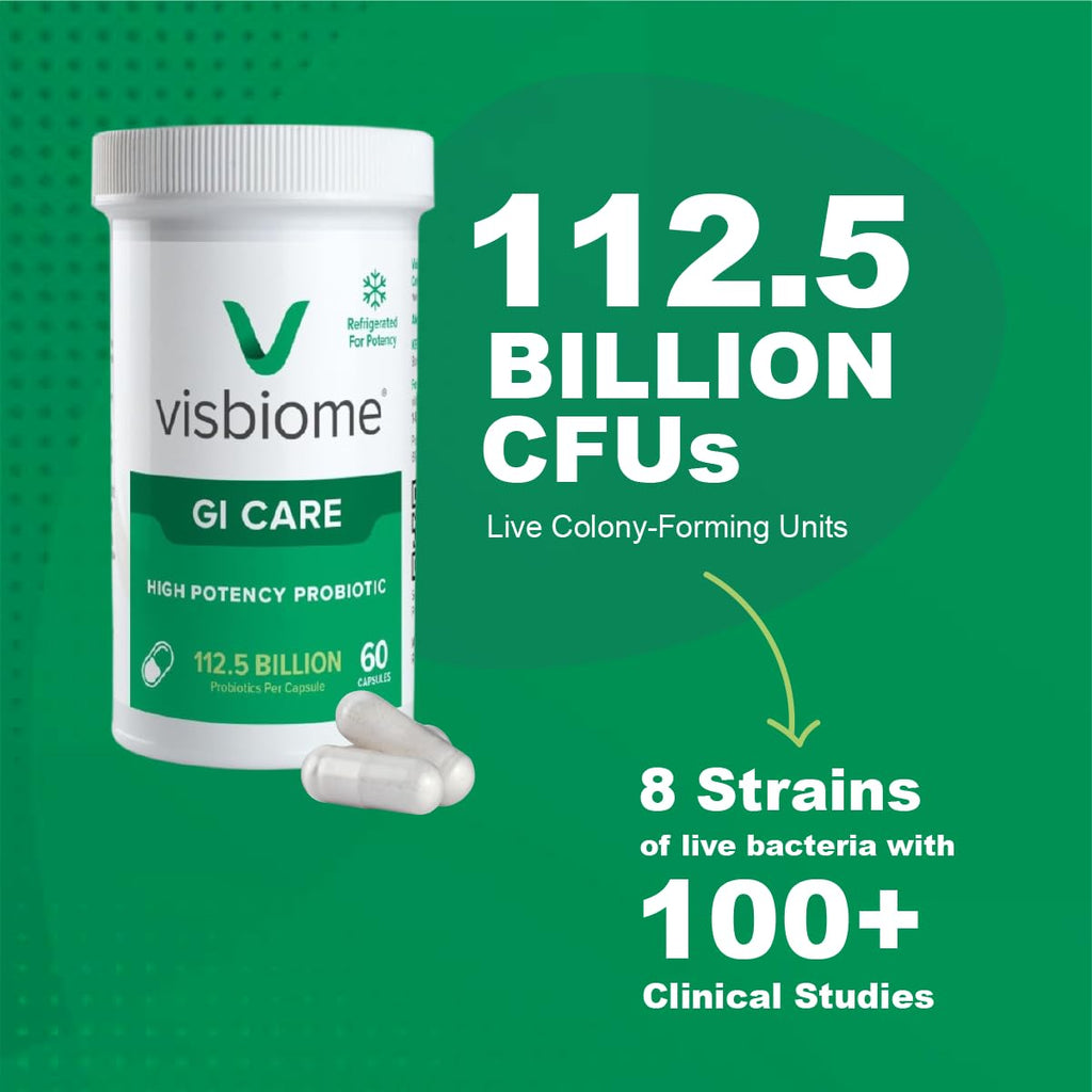 Visbiome® GI Care - High Potency Probiotic - 112.5 Billion CFU Live Probiotics, Original De Simone Formulation