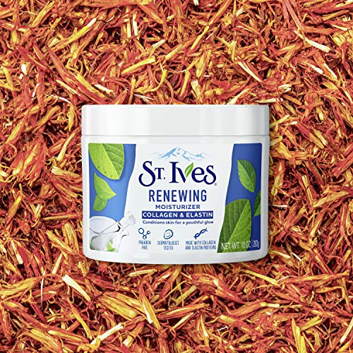 St. Ives Face Moisturizer Cream, Collagen and Elastin, Renewing Facial Moisturizer for Women, Paraben Free