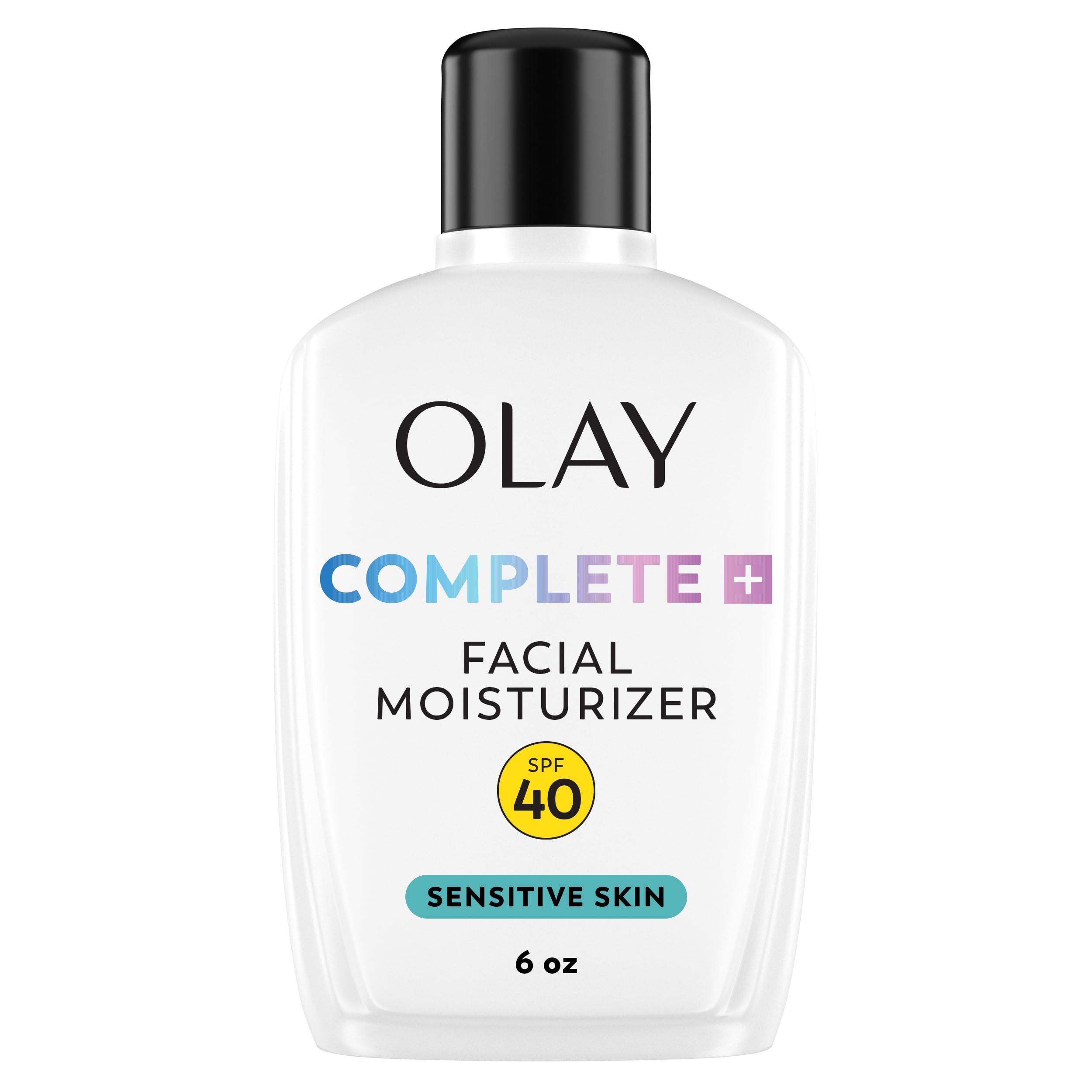 Olay Complete+ Face Moisturizer with Sunscreen SPF 40, For Sensitive Skin, Broad Spectrum Sun Protection, Fragrence-Free