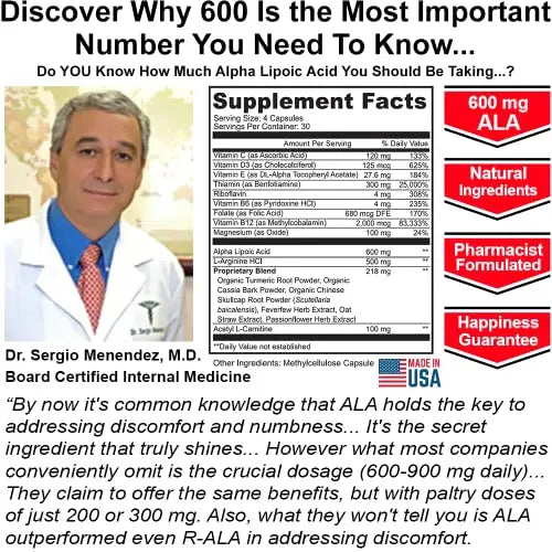 Sciatica Supplement with 600 mg Alpha Lipoic Acid - Sciatic Nerve Support Nuturna Au supplements