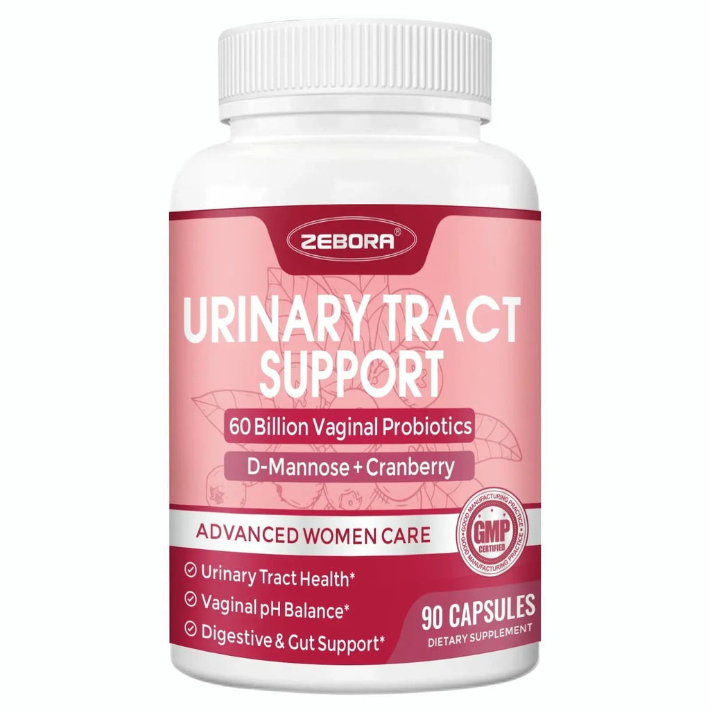 ZEBORA Urinary Tract Health for Women - Vaginal Probiotics for Women Digestive Health and pH Balance - D Mannose Supplements with Cranberry to Cleanse Urinary Tract & Bladder - 90 Capsules ZEBORA Au supplements