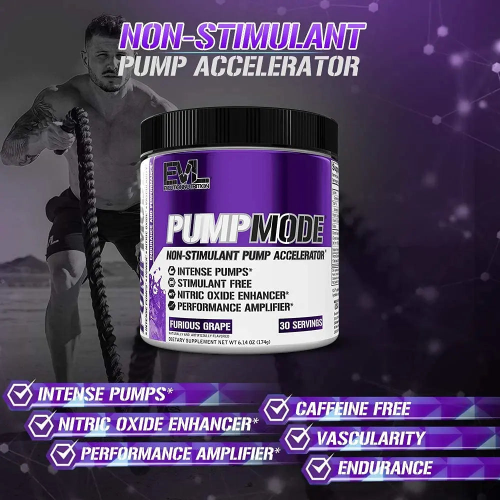 EVL PumpMode Nitric Oxide Supplement - Nitric Oxide Booster Pump Pre Workout Powder Evlution Au supplements
