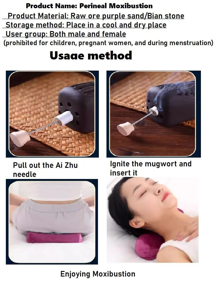 LANYANZI Purple moxibustion Pillow Cervical Vertebra Pillow moxibustion Waist moxibustion Box LANYANZI Au supplements