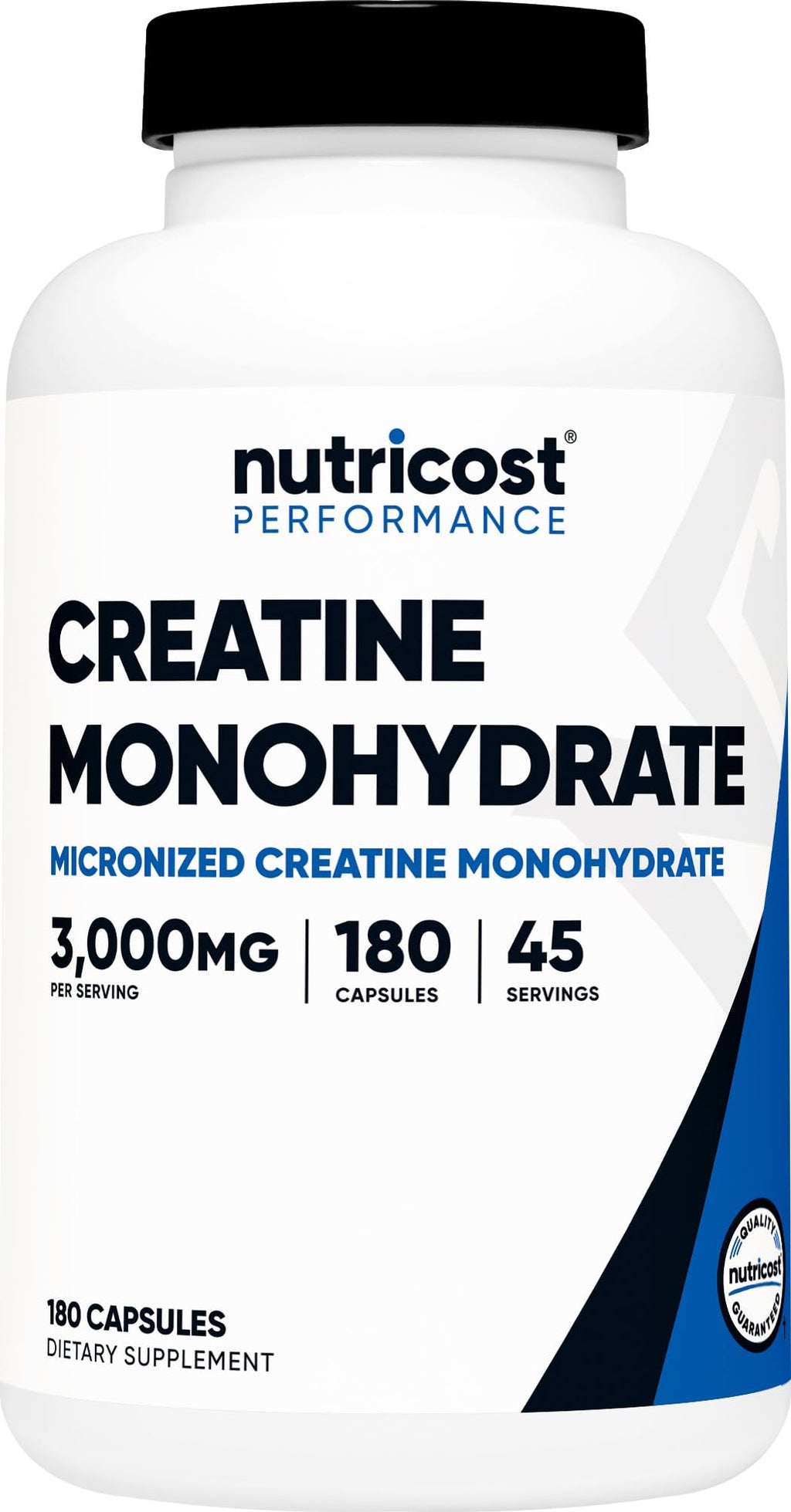 Nutricost Creatine Monohydrate 3,000mg, 180 Capsules (750mg Per Capsule) - Gluten Free, Non-GMO Nutricost Au supplements