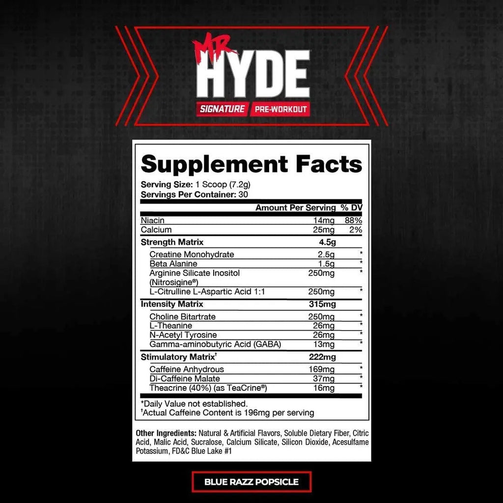 PROSUPPS Mr. Hyde Signature Blue Razz and Hyde Max Pump Blue Razz Bundle PROSUPPS Au supplements