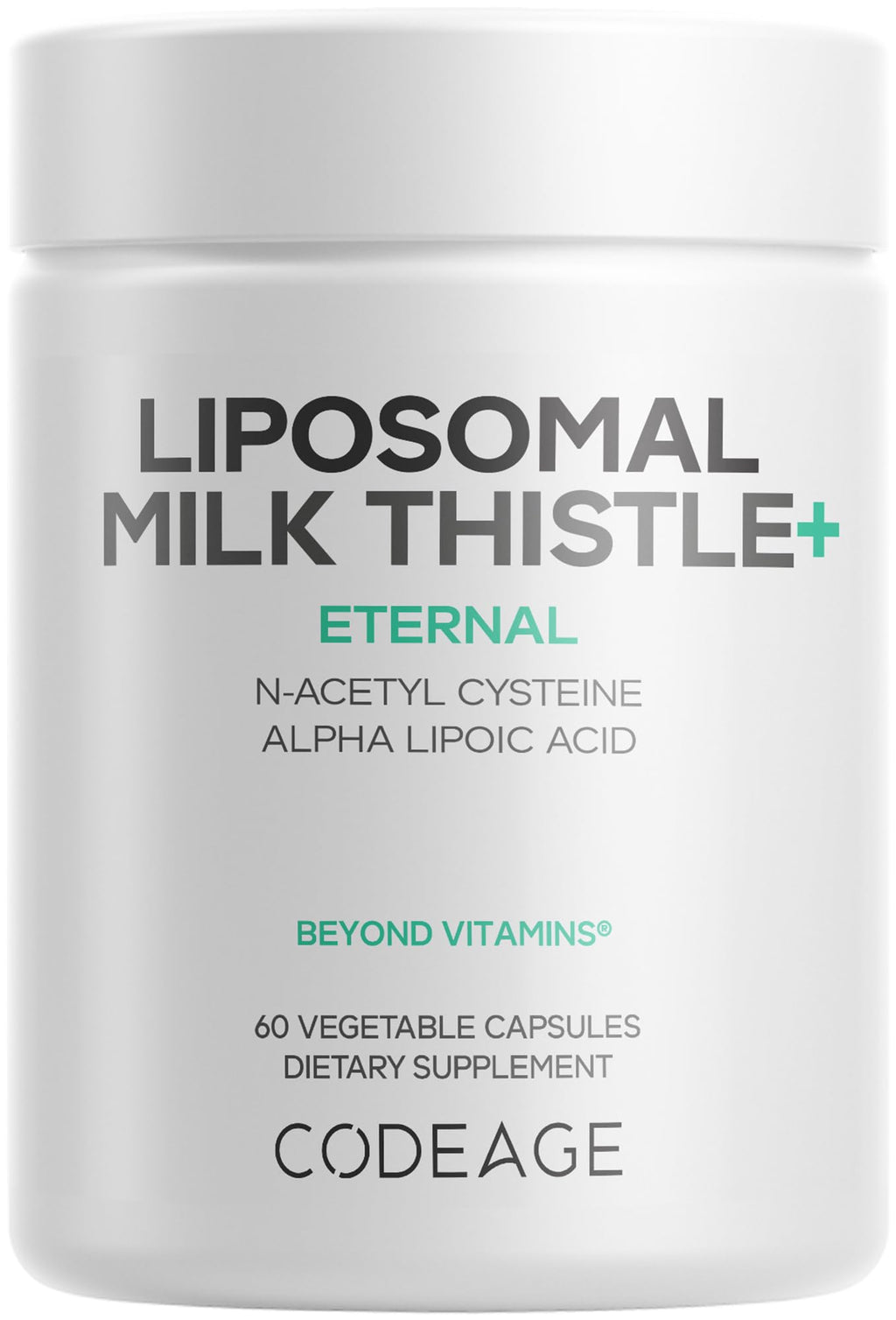 Codeage Liposomal Milk Thistle+ Supplement - Silymarin from Silybum Marianum, NAC, Artichoke Leaf, Dandelion Root, Alpha Lipoic Acid, BioPerine, Liposomal Delivery - Non-GMO - 60 Capsules Codeage Au supplements