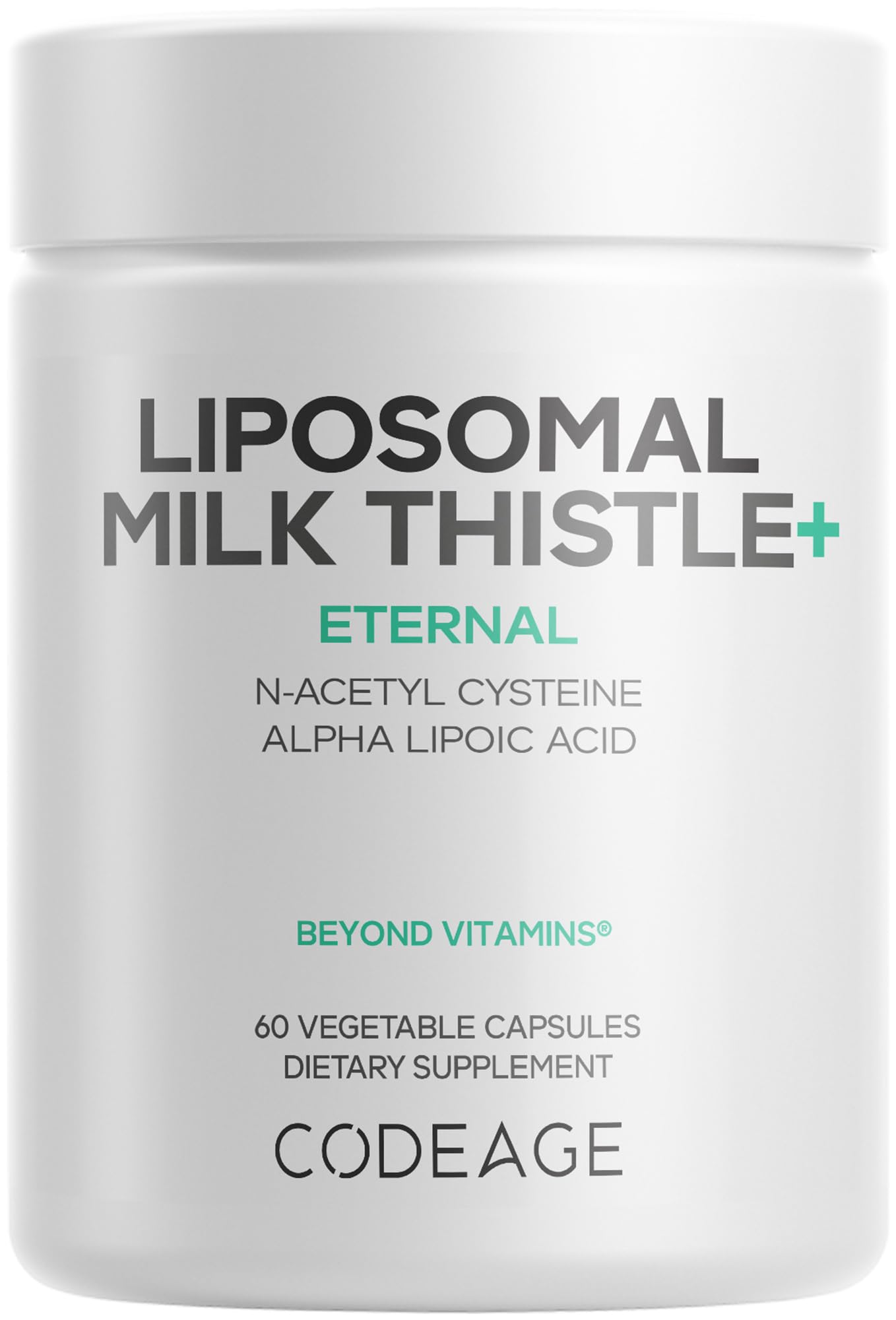 Codeage Liposomal Milk Thistle+ Supplement - Silymarin from Silybum Marianum, NAC, Artichoke Leaf, Dandelion Root, Alpha Lipoic Acid, BioPerine, Liposomal Delivery - Non-GMO - 60 Capsules Codeage Au supplements