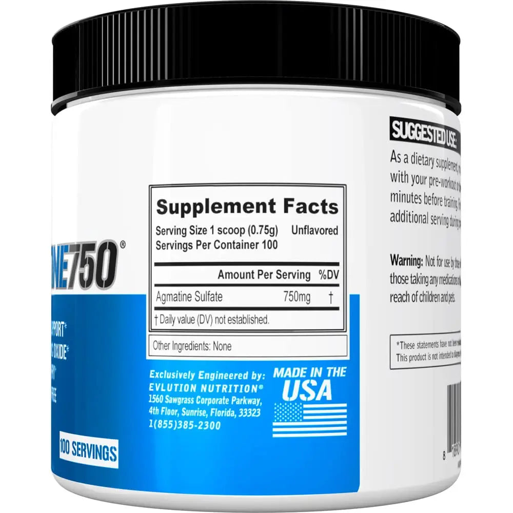 Evlution Agmatine Sulfate Nitric Oxide Powder Nutrition High Strength Agmatine Sulfate Evlution Au supplements