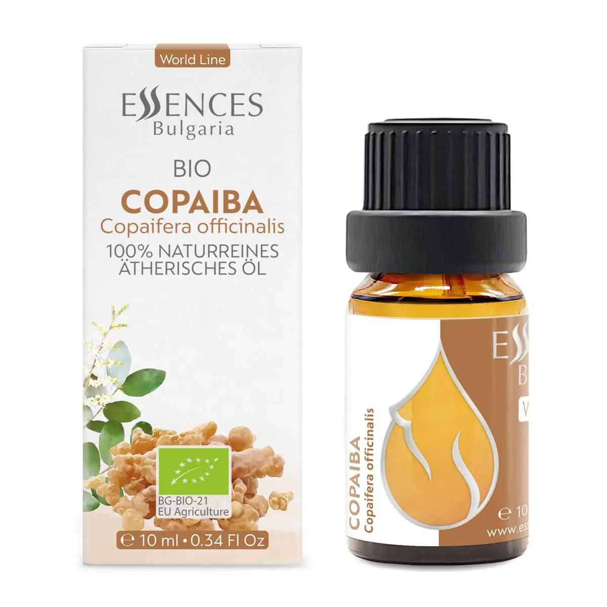 Essences Bulgaria Organic Copaiba Essential Oil 0.34 Fl Oz 10ml Copaifera officinalis - 100% Pure Natural Essences Bulgaria Au supplements
