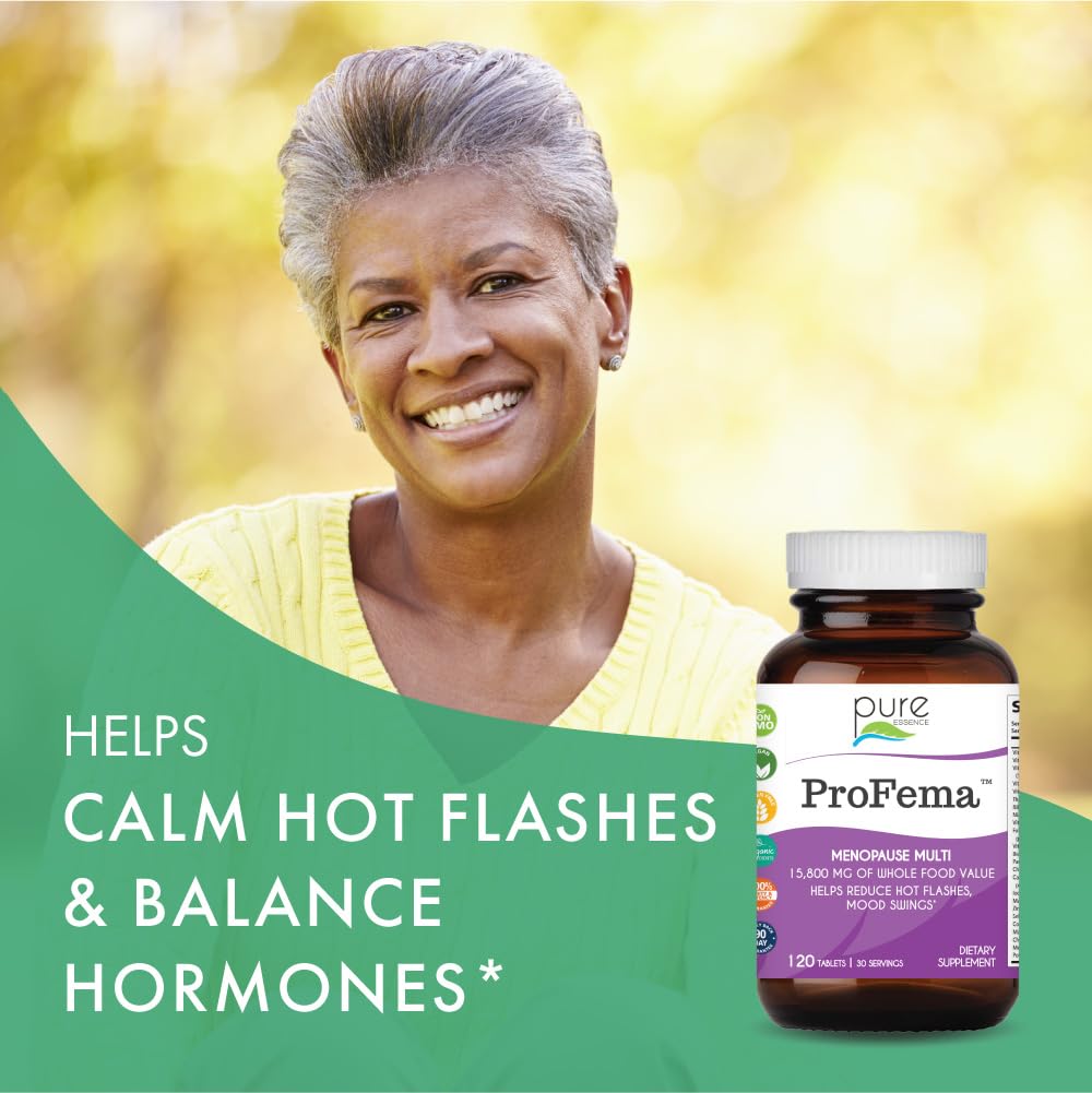 Pure Essence Labs ProFema - Multivitamin for Women - Natural Menopause Relief Supplement - Promotes Hormone Balance, Reduces Hot Flashes, Mood Swings, Night Sweats (60 Capsules) PURE ESSENCE LABS Au supplements