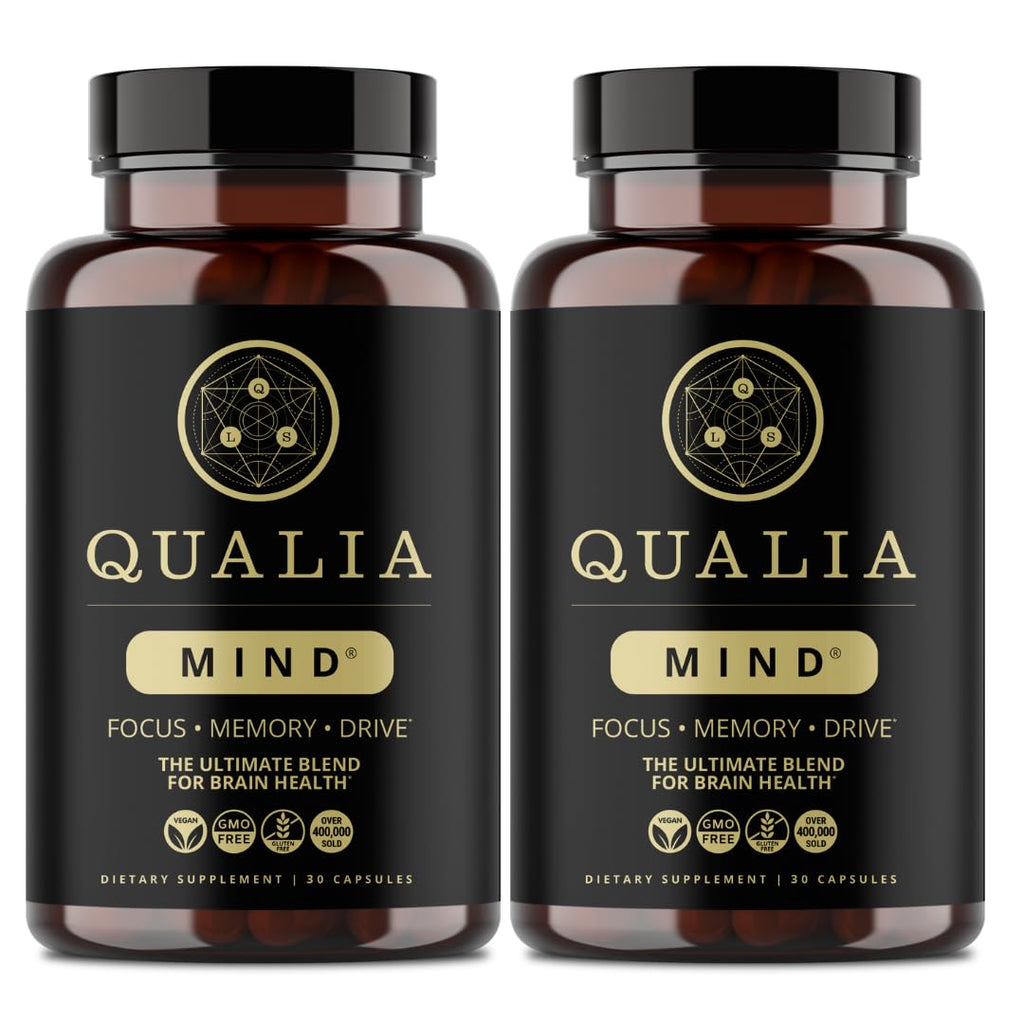 Qualia Mind — Beat Brain Fog | Doctor-Formulated Premium Brain Nourishment | Fuel Focus, Drive & Energy | 32 Ingredients Including Lion’s Mane, Cognizin™️, Ginkgo & More| 2 Week Supply* QUALIA LIFE SCIENCES Au supplements