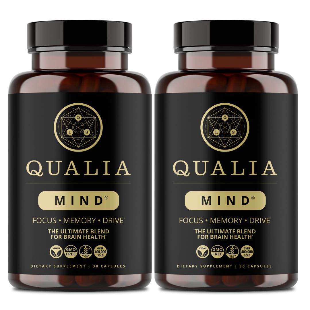 Qualia Mind — Beat Brain Fog | Doctor-Formulated Premium Brain Nourishment | Fuel Focus, Drive & Energy | 32 Ingredients Including Lion’s Mane, Cognizin™️, Ginkgo & More| 2 Week Supply* QUALIA LIFE SCIENCES Au supplements