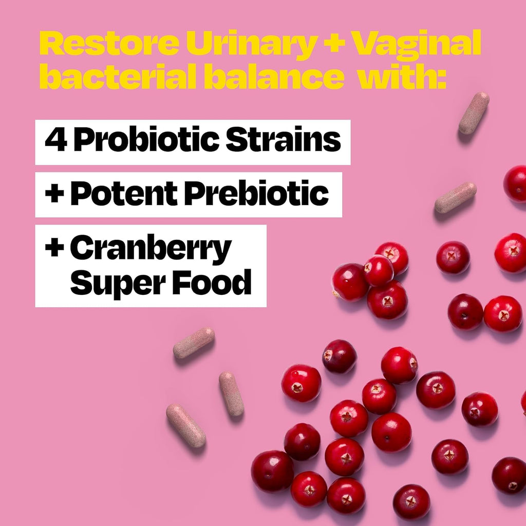 Cystex 3-in-1 Urinary Tract Probiotic for Women - Fast-Acting UTI & Yeast Infection Support with Prebiotics, Probiotics, & Cranberry - Supports Vaginal pH & Flora Balance - 30 Capsules Cystex Au supplements