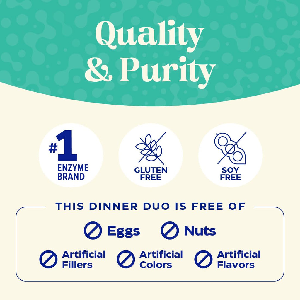 Enzymedica Dinner Duo for Gas & Bloating – Probiotics + Digestive Enzyme Packets for Occasional Gas, 30B CFU of 7 Live Strains, Vegetarian – 30 Daily Packs Enzymedica Au supplements