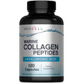 NeoCell Marine Collagen Peptides Capsules | 120 Pills | with Hyaluronic Acid | Plus Vitamin C | for Women and Men