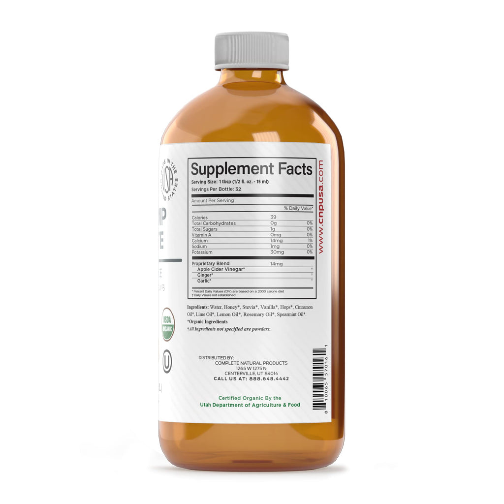 Organic Amish Leg Cramp Relief Liquid 16oz - Natural Muscle and Foot Support Supplement with Apple Cider Vinegar, Ginger, Garlic, Aloe, Fast Cramp Reducing Formula, Certified Organic, Made in USA Complete Natural Products Au supplements