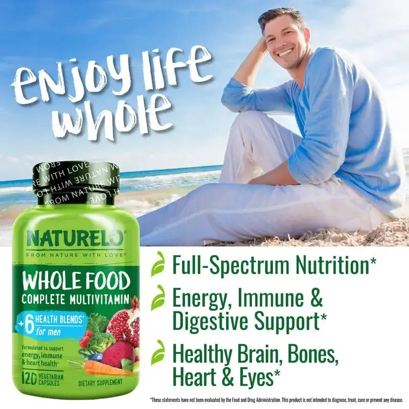 NATURELO Whole Food Multivitamin for Women - 120 Capsules and Whole Food Multivitamin for Men - 120 Capsules Bundle NATURELO Au supplements