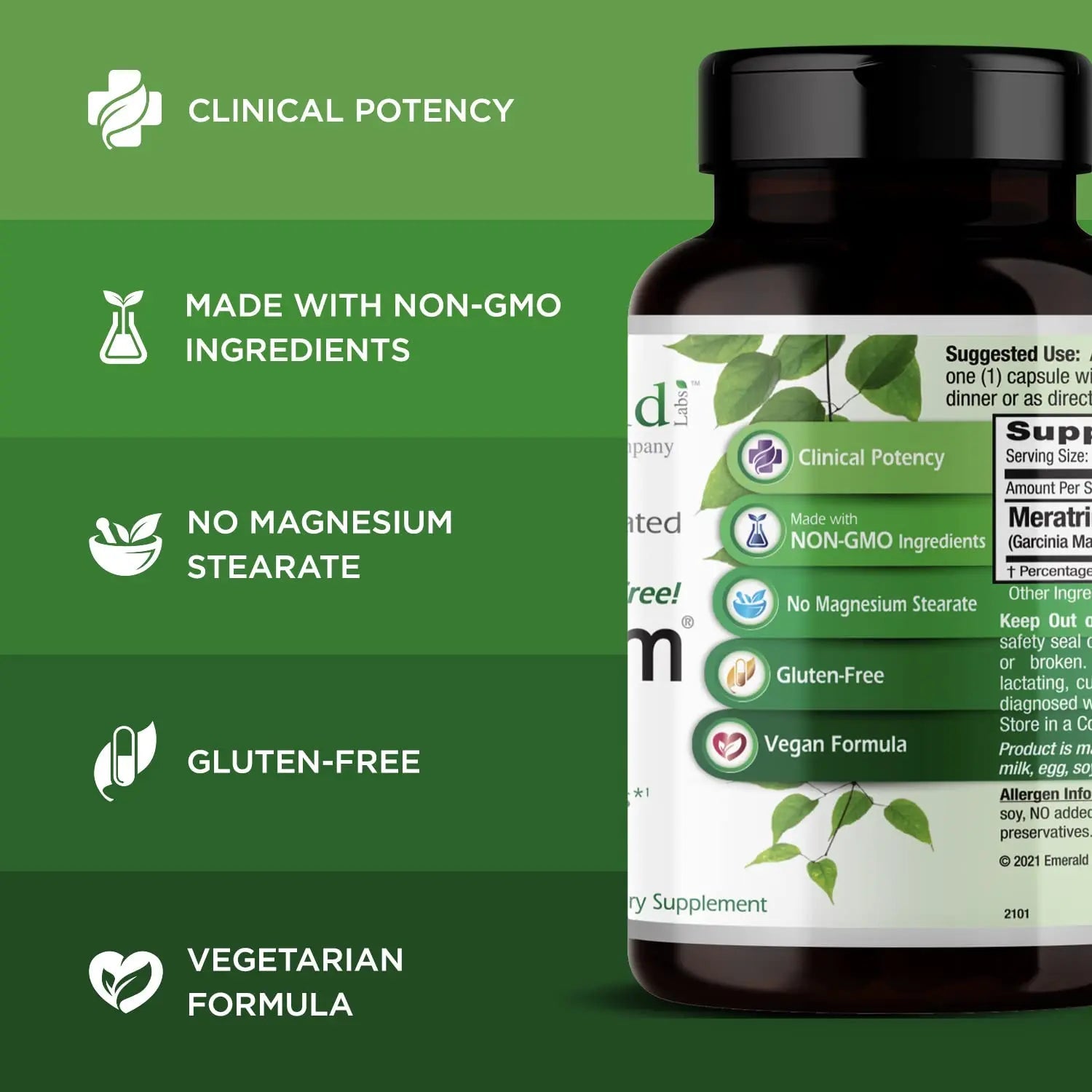 Emerald Labs Meratrim 800 mg - Daily Supplement for Weight Management Support Emerald Labs Au supplements